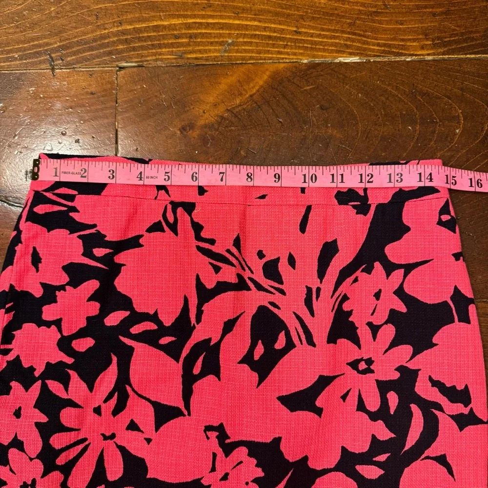 J. Crew Pencil Skirt Hot Pink/Navy- Size 2‎